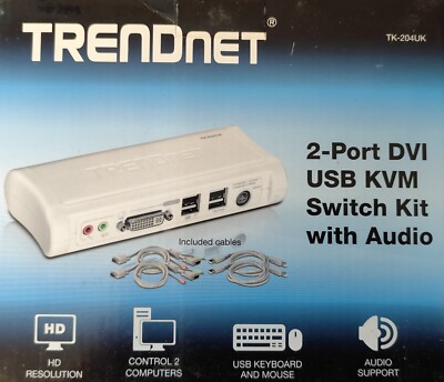 Trendnet kvm DVI/USB/AUDIO Switch (ungenutzt)