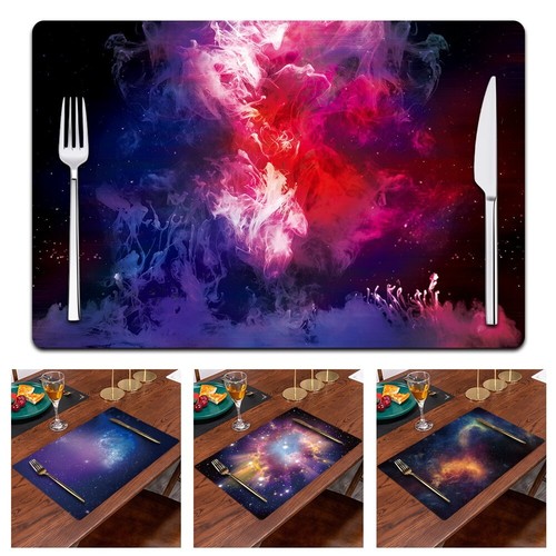 Leather Placemats Table Mats Place Mat Dinner Table Washable Non-Slip Coasters - Picture 6 of 37
