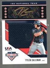 2019 USA Stars & Stripes Black Gold Signature Jersey #USA-BB Tyler Callihan /54