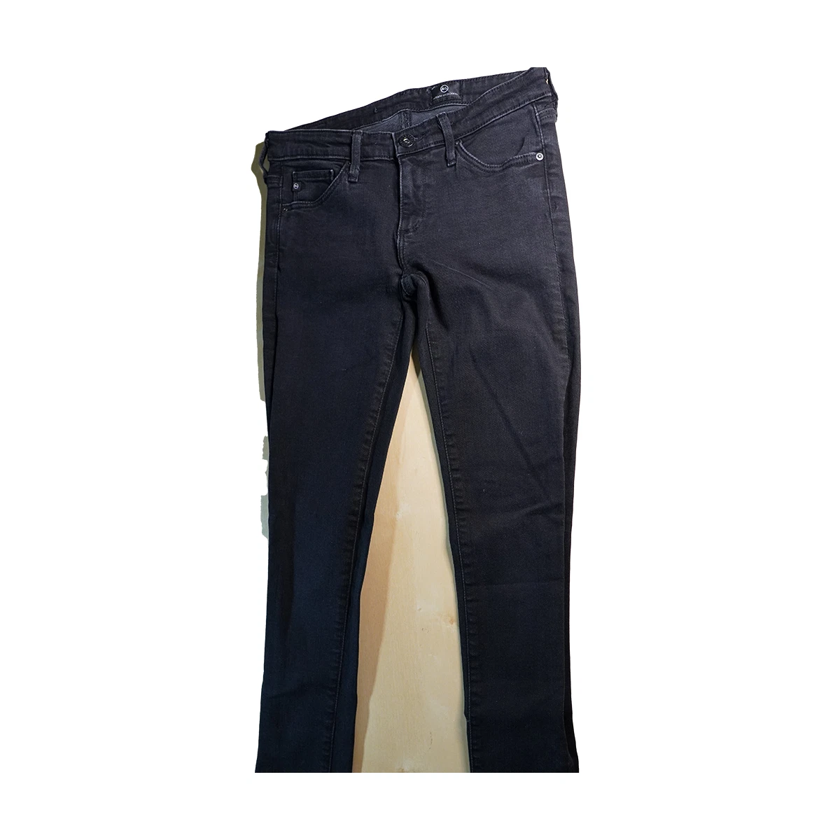 AG Adriano Goldschmied The Zip Up Legging Ankle Skinny Jeans Black size 26