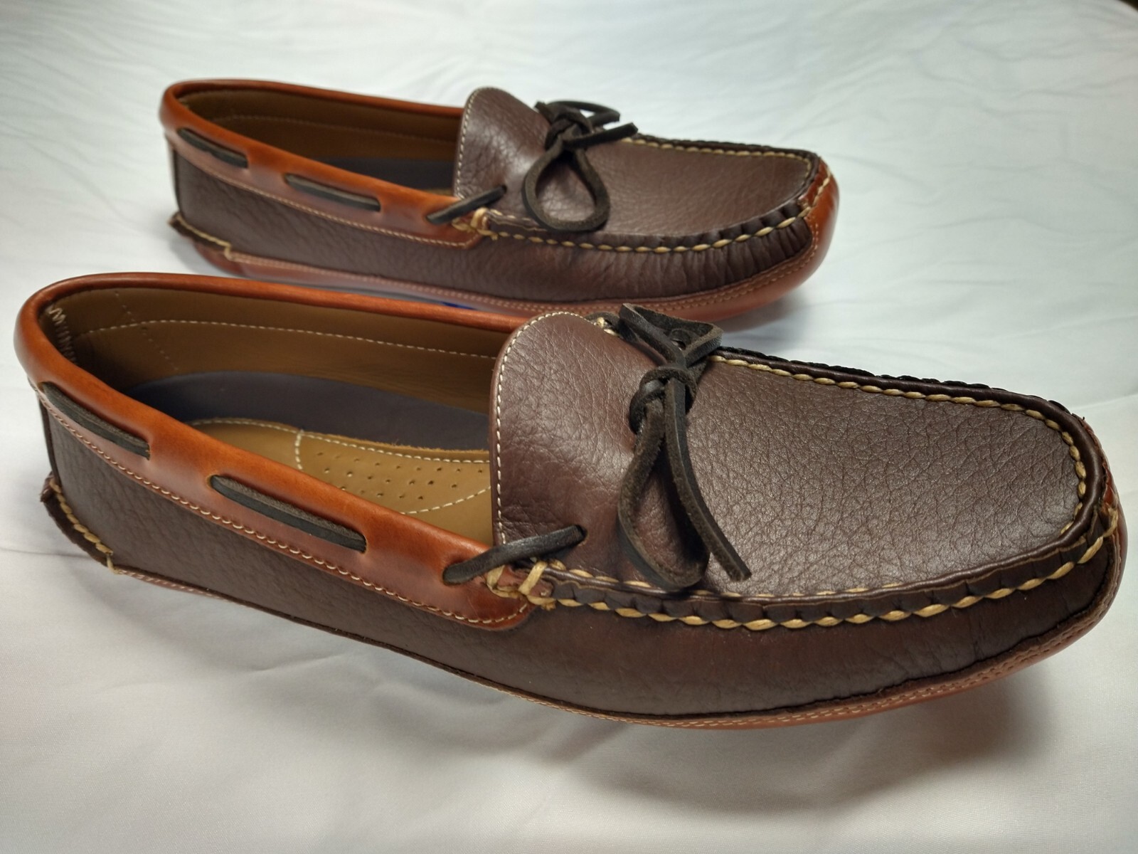 Brand New L.L. Bean Men's Leather DoubleSole Slippers LeatherLined 10