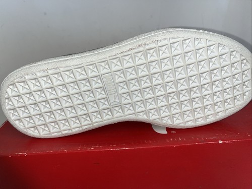 VINTAGE UNISEX PUMA THE BASKET F S WHITE / NAVY . - Picture 7 of 10