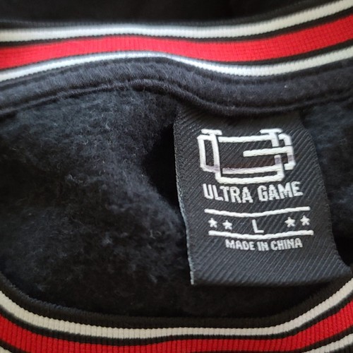 Ultra Game NBA Chicago Bulls Fleece Crewneck Sweatshirt UNISEX L Black LS Neu ohne Etikett - Bild 3 von 7