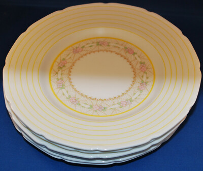 ROYAL DOULTON WESTMINSTER FINE BONE CHINA 6 Lunch PLATES 9 1/4'' Yellow