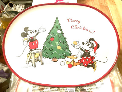 Pottery Barn Holiday Disney Mickey Mouse platter Christmas party plate tray kid