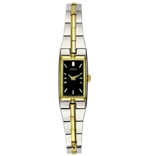 Seiko SZZB84 Gold Tone Rectangular Case Classic Womens Dress Watch