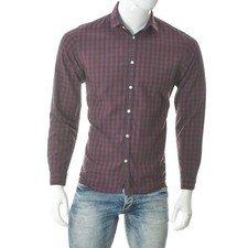 Jack  Jones Mens Constructed Jeanswear Shirt No Pocket Long Sleeve Check Medium