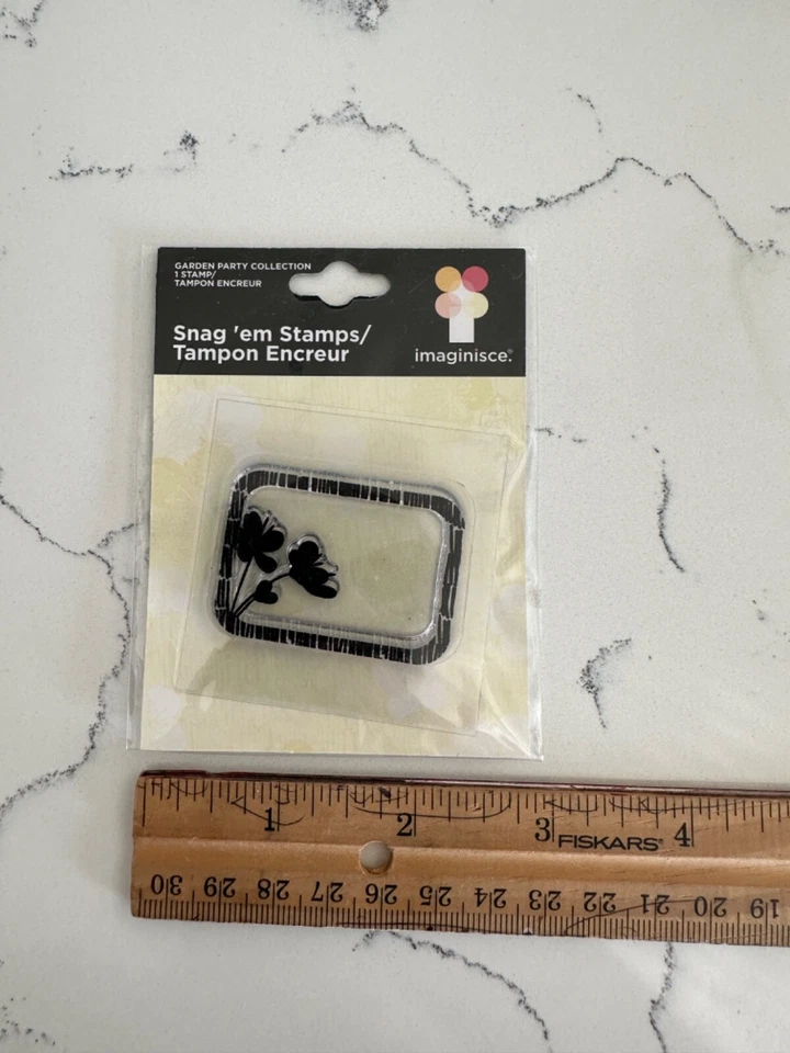 Imaginisce花园派对收藏Snag'em邮票“花框”剪贴簿 — 第 2/4 张图片