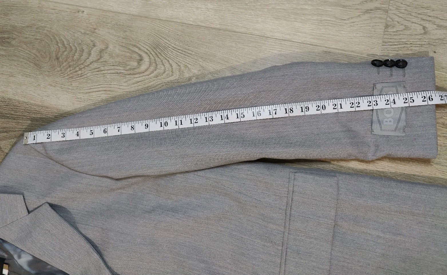 Hugo Boss Mens Light Gray 100% Wool Overcoat Topcoat Size 40R thumbnail 13