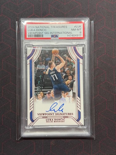 2024-25 National Treasures Luka Doncic International Viewpoint Auto /24 PSA 8