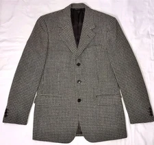 VTG 90’s Vergani Wool Houndstooth 41R Italy Dead Stock Classic Preppy Blazer