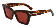 New Salvatore Ferragamo SF2031S 242 Dark Tortoise Sunglasses with Brown Lenses