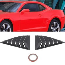 Black Side Window Louvers Cover Lr For 2010-2015 Chevrolet Camaro 3.6l 6.2l