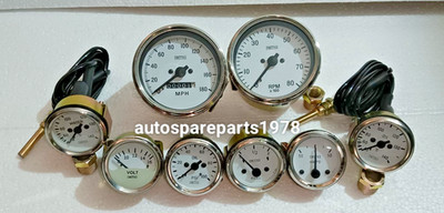 Smiths-52mm-Kit-Temp-Oil-Fuel-Oil Temp+Volt +Amp +rpm+speedometer 85 mm