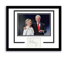 Hillary Clinton Autographed Signed 11x14 Framed Photo Bill Clinton ACOA