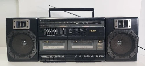 Vintage Panasonic RX-CT800 Portable Boombox AM/FM Dual Cassette ~ READ DESC