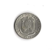 1974 Philippines - 10 Sentimos - 737 - Nickel Brass - 2g