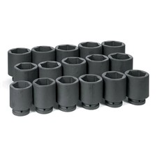 Grey Pneumatic 1In Drive 16 Piece Deep Fractional Set 2-1/16In - 3In