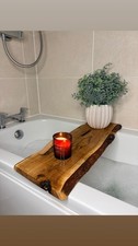 ENGLISH OAK BATH CADDIE TRAY HANDMADE WOOD