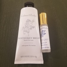 Crabtree Evelyn Nantucket Briar Perfume Oil .33 oz Hand Cream 3.5 oz Set.