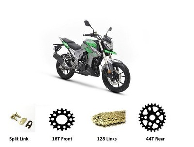 Lexmoto Viper, SK125-22A Heavy Duty Kette und Ritzel Kit GOLD 