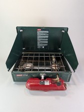 Estufa de campamento Coleman 425 de doble quemador hecha en EE. UU. 1995 de colección