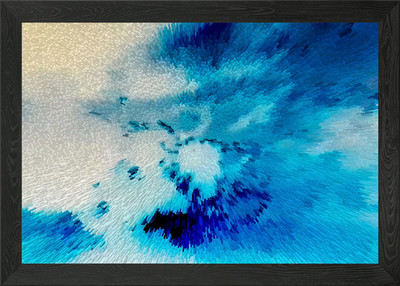 Stormy Blue Sky Spixel Kunst Gerahmtes Wandbild Poster Leinwanddruck Bild