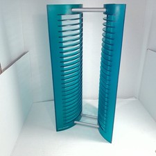 Atlantic CD Tower Rack Holder Futuristic Modern Atomic Turquoise Green teal