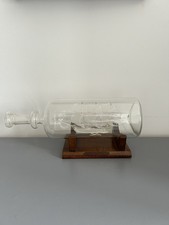 Large Lichfield Glass Ship in Bottle Terra Nova 27cm Handmade England