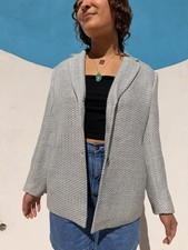 Austin Reed Petite Blazer Womens 12 Silk Blend Textured Jacket