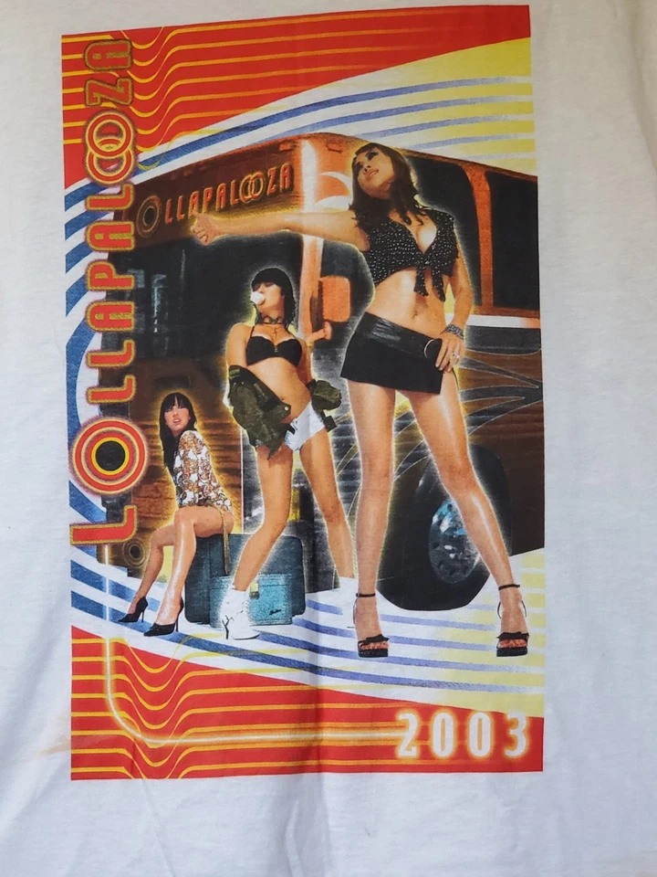 复古 Lollapalooza 2003 巡演 T 恤 Janes Incubus Perfect Circle Y2K 闪耀  — 第 3/4 张图片