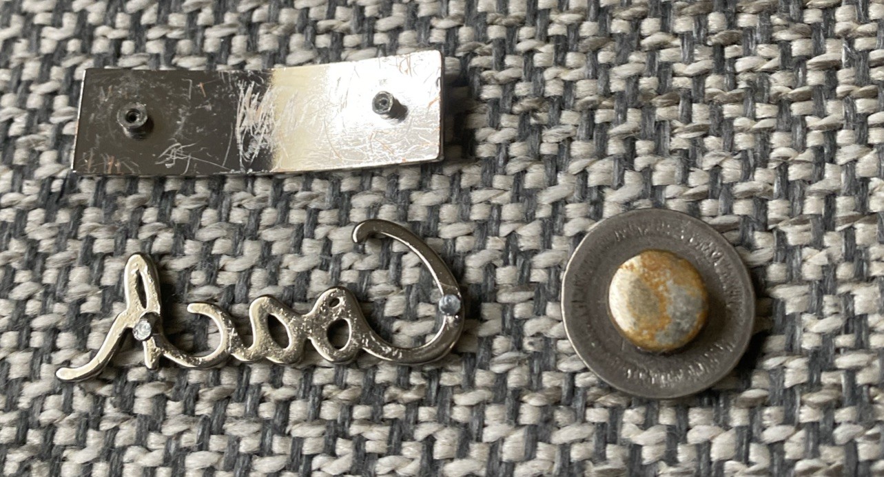 Authentic COACH Replacement Script Logo Silver Em… - image 4