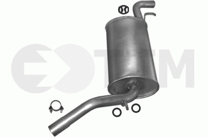 Silencieux arriere en acier alumine de haute qualite pour Seat Marbella
