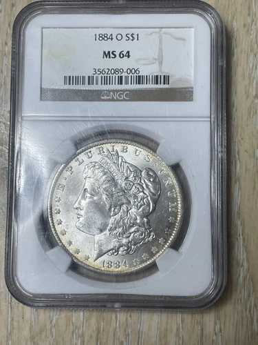 1884-O Morgan Silver Dollar NGC MS64 Toned US Coin