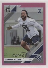 2019 Panini Donruss Optic Rookies Pink Prizm Dakota Allen #117 f2v