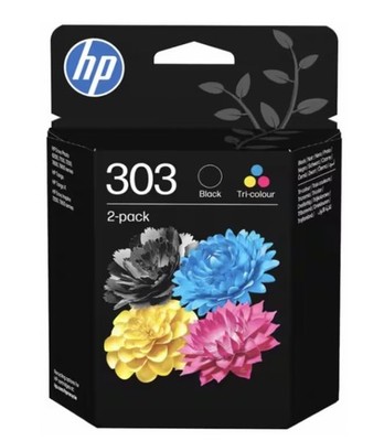HP 303 2er Pack Schwarz und Dreifarbig Original Tintenpatronen Kombipack