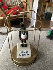 Vintage Rare 1950s Old Crow Bourbon Whiskey Back Bar Counter Top Display