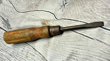 Vintage Wood Handle Screwdriver Flathead Tools MAde in USA great memory collecti