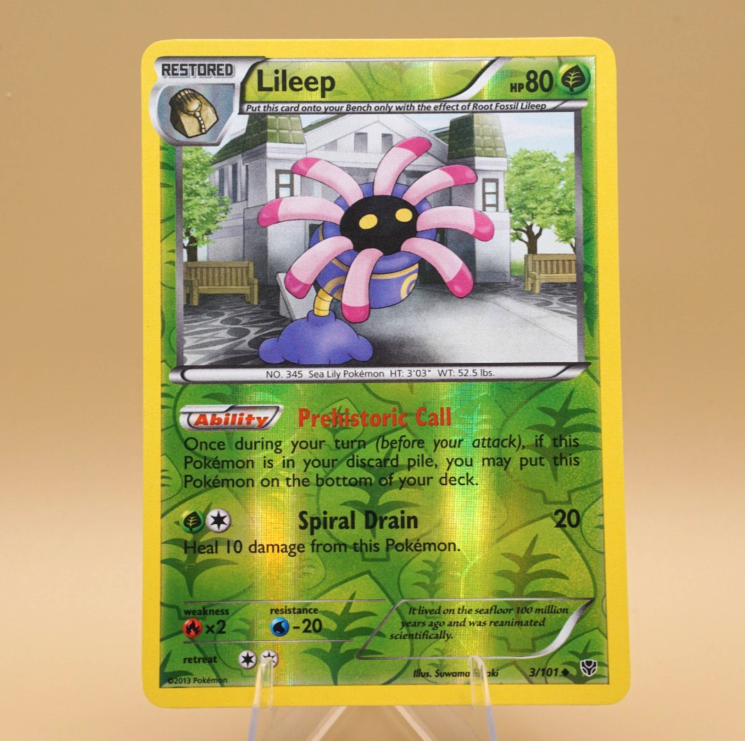 Lileep | 3/101 | Uncommon | Rev Holo | Plasma Blast | Store Promo Eligible