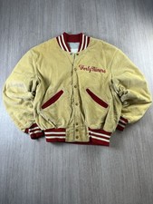 Vtg 90s Starter/Chalk Line San Francisco 49ers NFL Corduroy Bomber Jacket Mens L