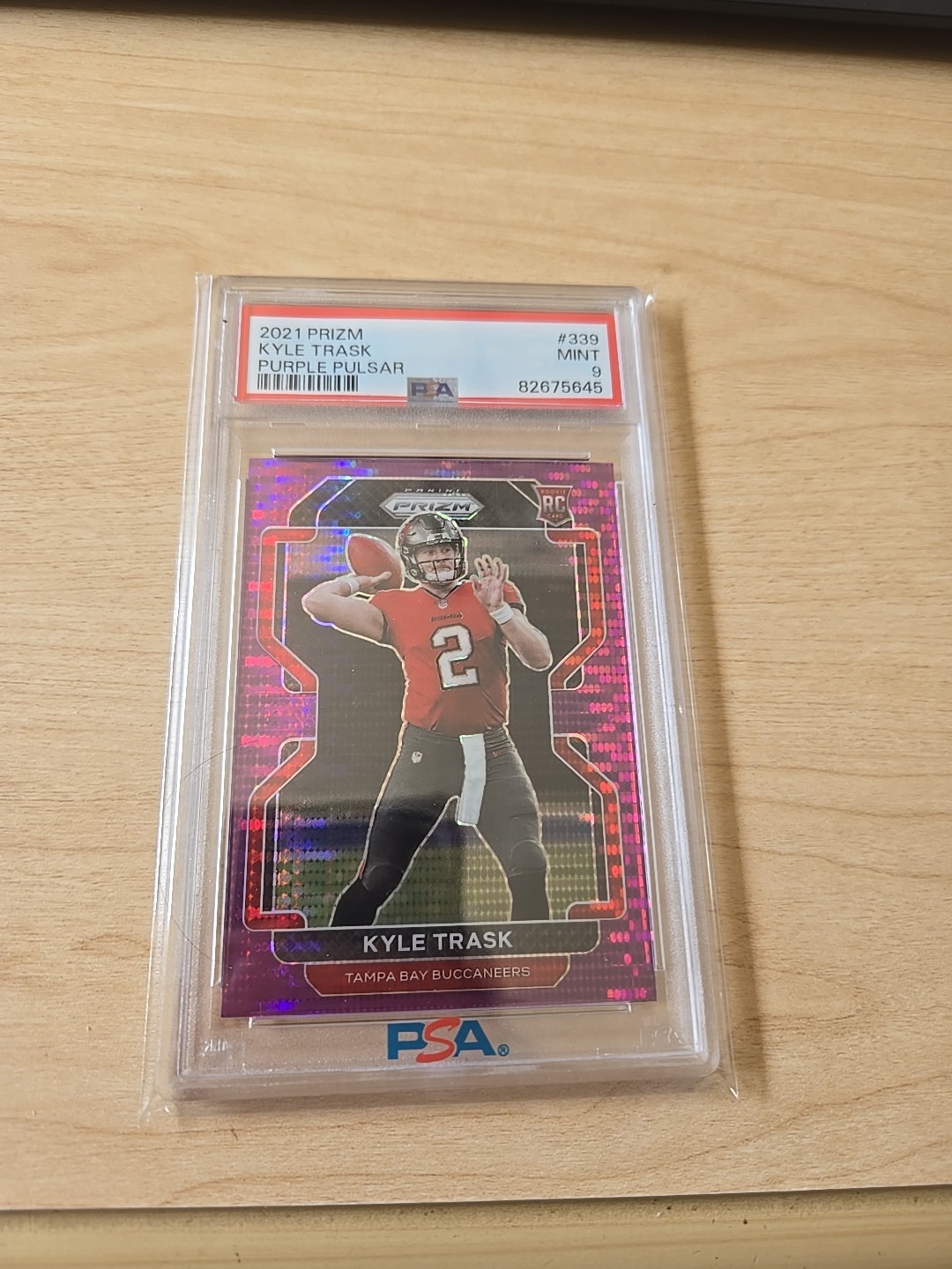 Kyle Trask Panini Prizm #339 Purple Pulsar