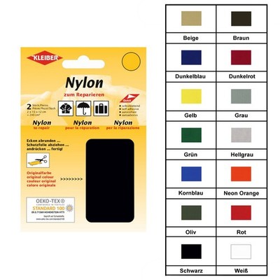 Kleiber Nylon Flicken 2er Set 10 x 12 cm viele Farben Outdoor Schirm Camping uvm