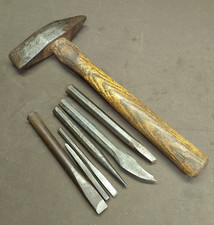 Vintage Buck & Hickman Masonry Hammer & Cold Chisels