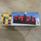 4er Set Windlichter Hirsche Weihnachten Windlicht Set b257 Glas Rot schwarz