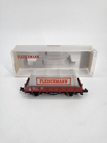 Fleischmann Spur N 8211 Güterwagen Niederbordwagen beladen  in OVP | Condition: Gebraucht