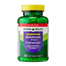 Spring Valley Extra Strength Melatonin Tablets Dietary Supplement 10 mg, 240 Ct