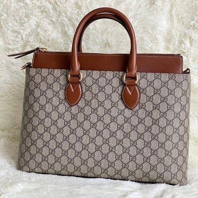 Gucci GG Supreme kleine Handtasche/Schultertasche 2WAY 409534 beige