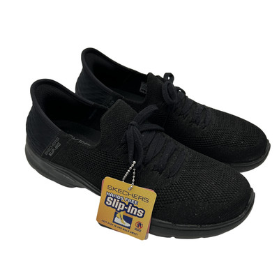 Skechers Shoes Womens Size 6.5 Go Walk 6 Lovely Day Black Slip-Ins Comfort