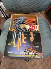 MSD Blue Ribbon spark Plug wire set 8mm Heli core silicon NOS # 3177 BBC HEI