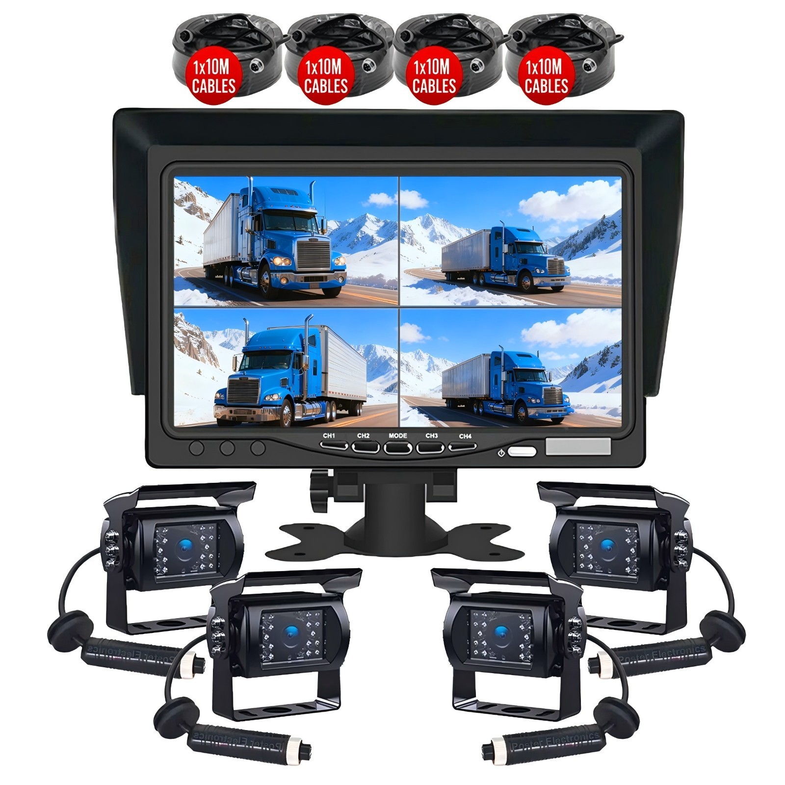 4x Rear View Camera Kit